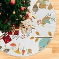 thumbnail image 5 of Coolnut Thanksgiving Tree Skirt Autumn Animals Xmas Tree Skirt, Floor Door Round Mat Decorations for Holiday Party Home Christmas Day Ornaments,47.2", 5 of 6