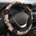 thumbnail image 5 of XMXT Butterflies Stamp Background Steering Wheel Cover, Elastic Non-Slip Universal Fit Car Decor Accessories Protector for Auto SUV Trucks, 5 of 8