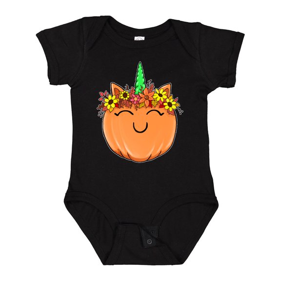 Inktastic Pumpkin Unicorn for Halloween and Thanksgiving Boys or Girls Baby Bodysuit