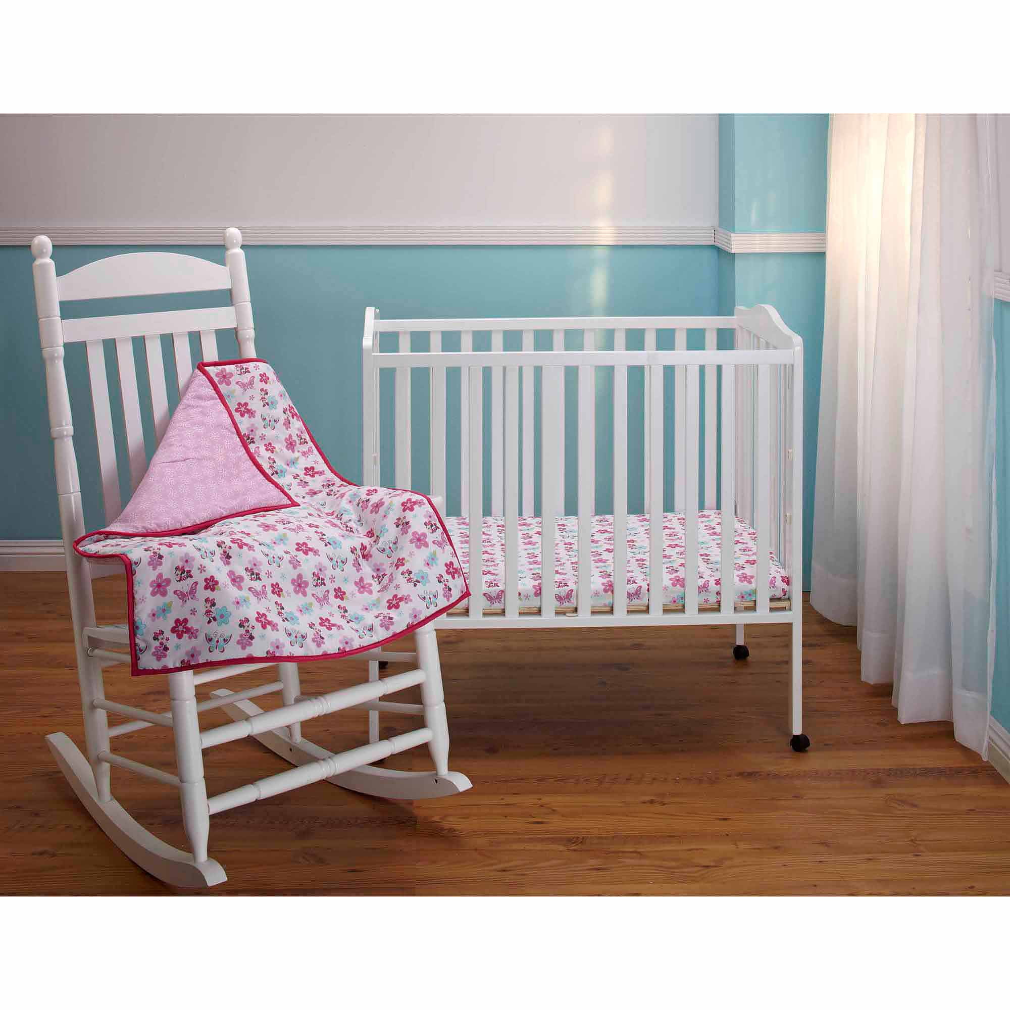 Disney Minnie S Garden 3 Piece Crib Bedding Set Walmart Com