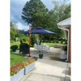 thumbnail image 2 of PURPLE LEAF  10 ft Square Wood Pattern Patio Cantilever Umbrella with Base Navy Blue, 2 of 5