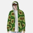 thumbnail image 3 of Pofeuu Big Colorful Avocados Print Sun Protection Outdoor Lightweight Full Zip UV Cooling Hoodie Long Sleeve Summer Clothing for Outdoor Hiking-Medium, 3 of 5