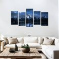 thumbnail image 3 of Elephant Stock Night Sky At Grand Teton Wall Art - Horizontal Multi Panel Canvas - Living Room Wall Decor - Nature Multi Panel - Black And Blue Decor - 80" x 40", 3 of 8