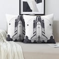 thumbnail image 2 of LALILO Throw Pillow Covers Space Shuttle Take Fire And Smoke White Cushion Cover 18" x 18", 2 Pack, 2 of 6