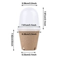 thumbnail image 3 of Seedling Starter Pots Biodegradable 20Pcs Square Pulp Cups with Holes and Lids, 8cm Plant Nursery, 3 of 9
