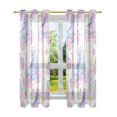 thumbnail image 7 of Yayeee Window Curtains Light Filtering 63"x42" Grommet Panel Pair Home Living Room Decor, Pink Skates, 7 of 7
