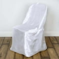 thumbnail image 2 of Efavormart White Shinny Satin Folding Chair Covers Dinning Event Slipcover For Wedding Party Banquet Catering, 2 of 7