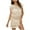 Beige, variant on fatyb Bathing Suit Cover up for Women Short Sleeve Hollow out Bikini Wear Dress Womens Swimsuit Coverup