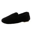 thumbnail image 6 of Miluxas Women's Plush Slippers Loafer,Plush Curled Edge House Slippers,Slip-On Loafer Flats for Indoor Outdoor Black 6(37), 6 of 6