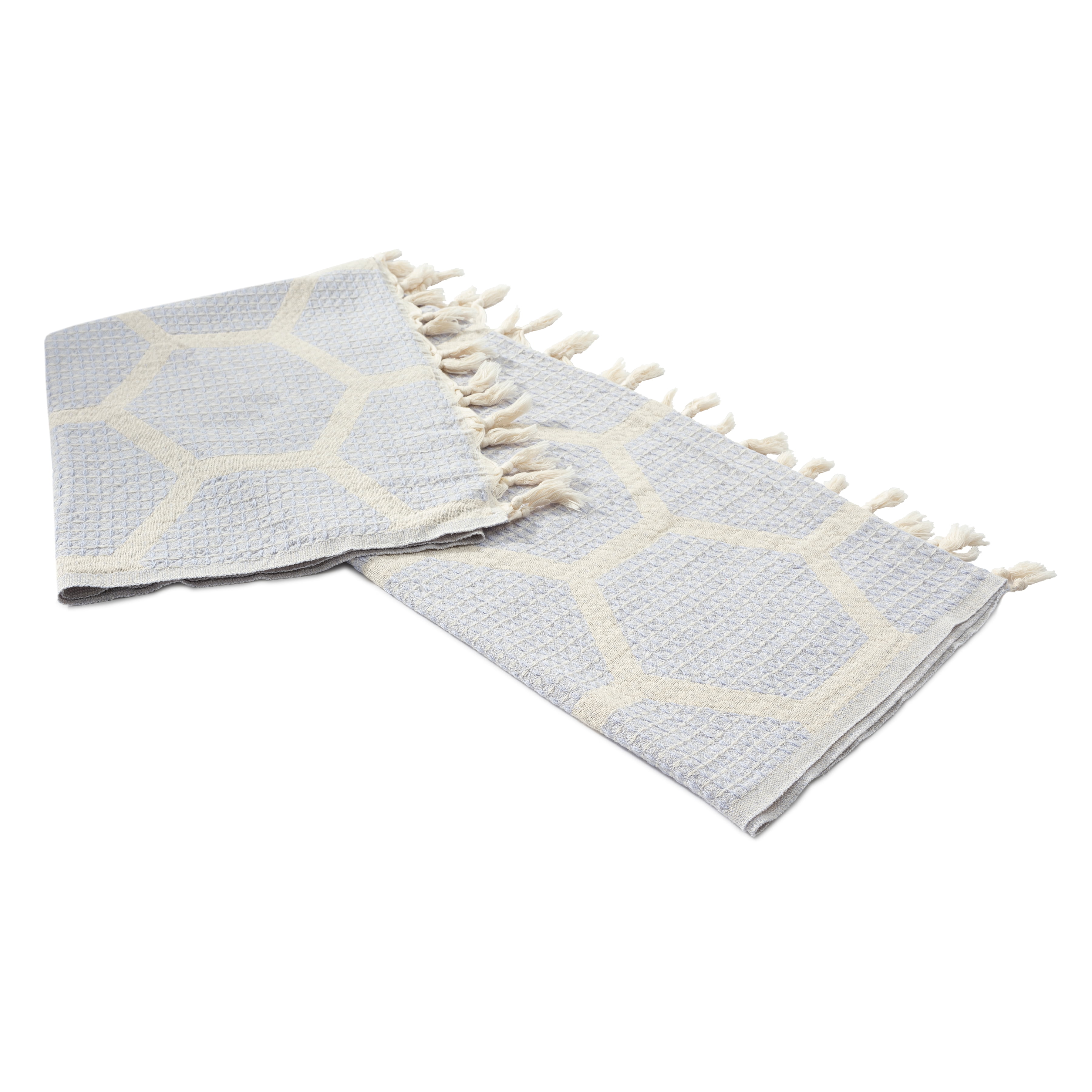Ox Bay Lilac Honeycomb Hexagon Ultra-Soft Turkish Cotton Adult Throw Blanket, 50" x 60"