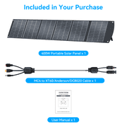 400W Portable Solar Panel for Most Power Stations, Foldable & Lightweight Solar Suitcase with Kickstands, 40V MC4 & Multi-Output for Solar Generators, RVs, Camping, and Outdoor Use