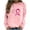 #1 Pink, variant on Luxalzxs Breast Cancer Sweatshirts Women Pink Ribbon Cancer Fight Awareness Shirt Long Sleeve Crewneck Sweatshirt Pullover Tops