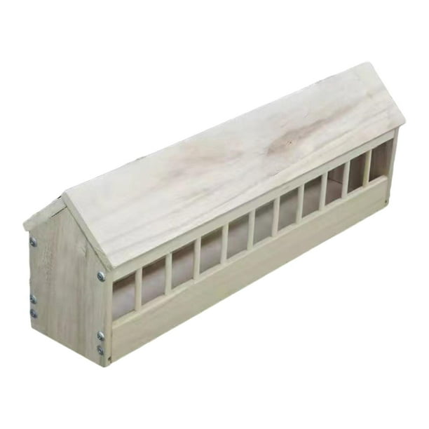 Comedero para palomas, dispensador de comida de madera, plato para aves, suministro para palomas, alimentación de pollos 60 cm x 125 cm x 135 cm