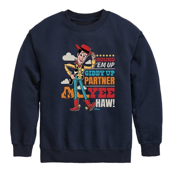 Toy Story 4 - Woody Giddy Up Partner - Toddler & Youth Crewneck Fleece Sweatshirt