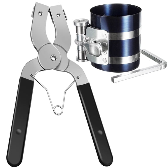 3Pcs Piston Ring Installer Piston Ring Plier Piston Ring Compressor Tool Stainless Steel Vehicle Maintenance Clamp Durable Engine Durable Sturdy Expander Plier Installer for Car Engine