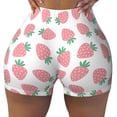 thumbnail image 2 of Fotbe Strawberry Shorts Sin Costuras – Shorts Deportivos de Cintura Alta para Mujer, Elásticos para Gimnasio, Yoga, Running o Ciclismo-Medium, 2 of 8