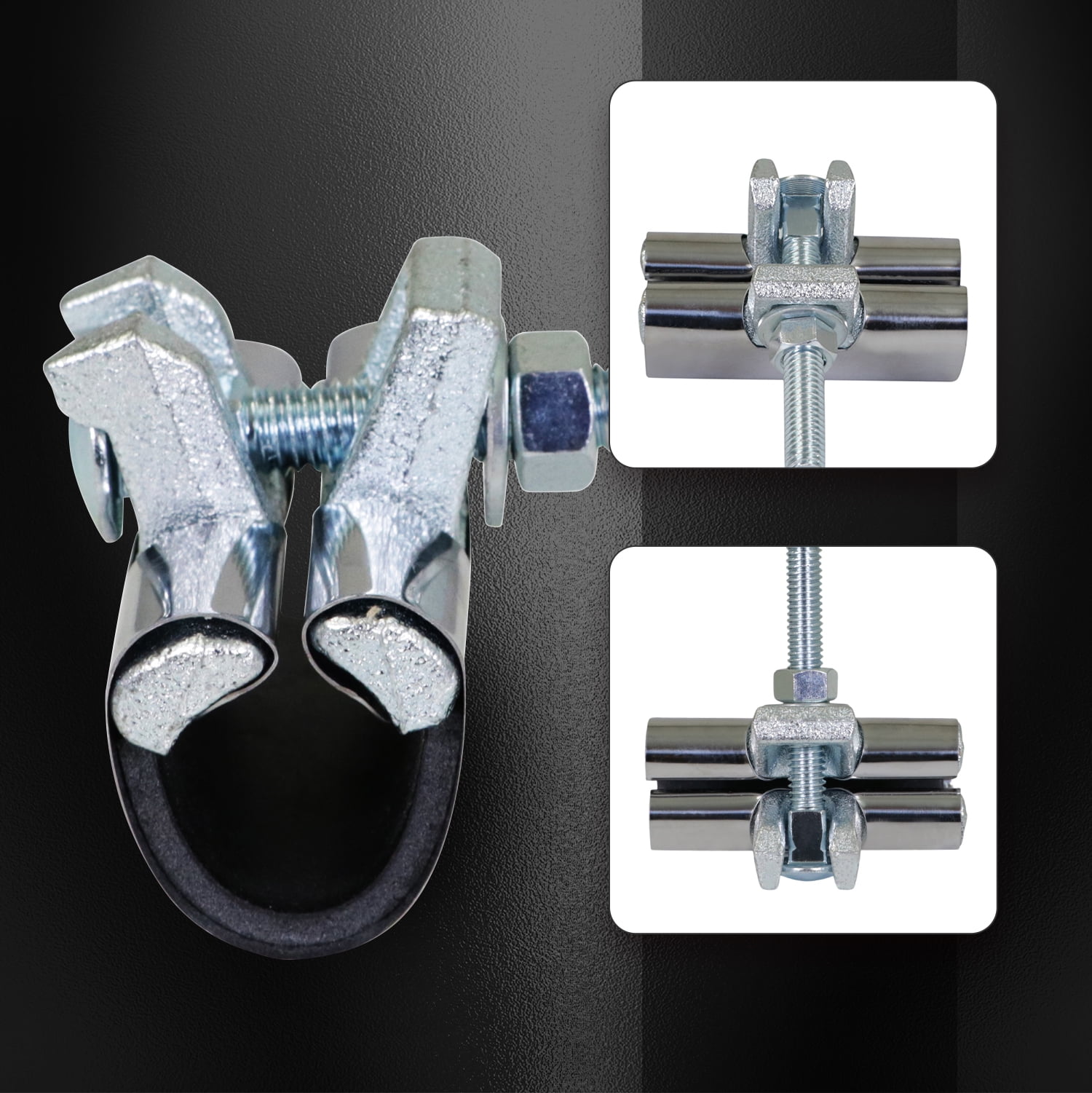 Highcraft Pipe Repair Clamp 1-1/4" One Bolt, 3" Long Stainless Steel (5 Pack)