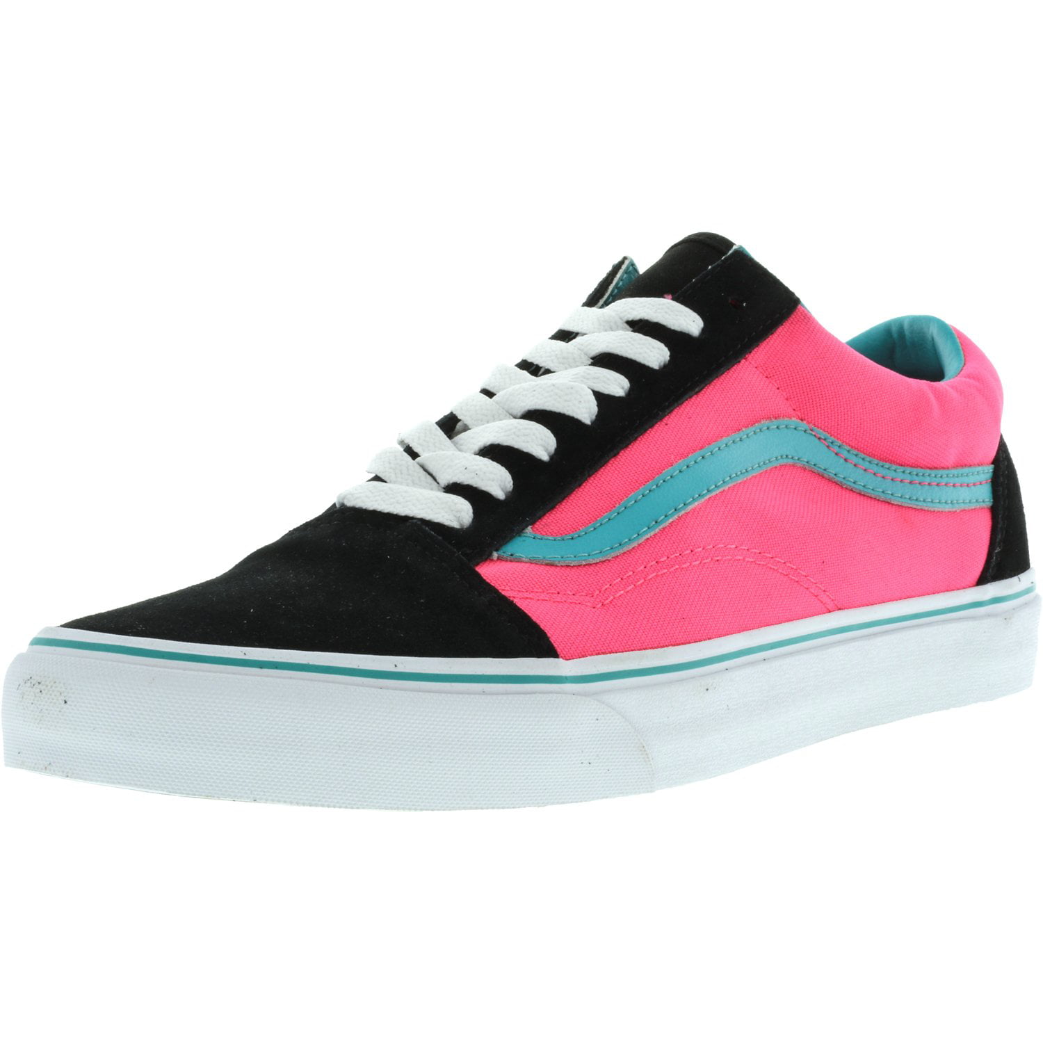 Vans Men's Old Skool Brite Black / Neon Pink Ankle-High Canvas  Skateboarding Shoe - 11M 