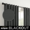 thumbnail image 2 of Eclipse Fresno Blackout Curtain Panel, Back Tab Window Curtain, Thermaweave, (1 Panel), 52 In Wide x 84 In Long, Charcoal, 2 of 5