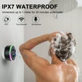 thumbnail image 2 of QCOQ Bluetooth Shower Speaker, IPX7 Waterproof Portable Bluetooth 5.4 Speaker with USB Fast Charging, 12H Playtime Wilreless Speaker with RGB Lights, Stereo Sound, Speaker for Pool, Beach, Outdoor, 2 of 7