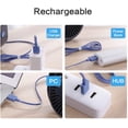 thumbnail image 4 of Ventilador USB, mini ventilador Ventilador de mesa USB, ventilador pequeño y silencioso de 3 velocidades, ventilador de escritorio USB de bajo ruido, ventilador USB fácil de transportar, para oficina, Namotu MZQ-0301-1, 4 of 5