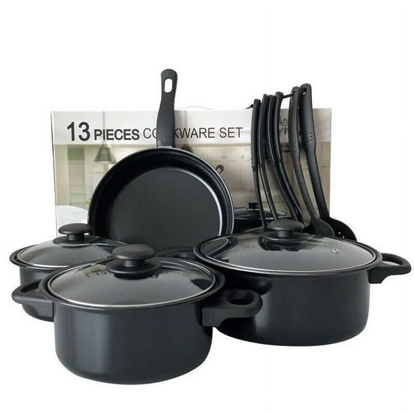 Unleash Your Inner Chef With Our 13-Piece Nonstick Kitchen Cookware Set, Designed For Everyday Cooking And Special Occasions