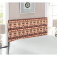 thumbnail image 2 of Colorful Headboard, Native Culture Geometric Motif Pattern, Upholstered Decorative Metal Bed Headboard with Memory Foam, Twin Size, Brown Cinnamon Orange, by Ambesonne, 2 of 4