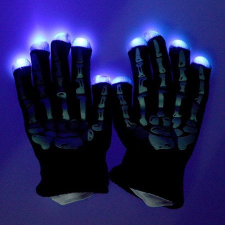 Rave Gloves LED Finger Light up Gloves for Kids Adults?7 Mode Amazing Flash Lights Glove for Rave Party Light Show Concert - Best Halloween Christmas