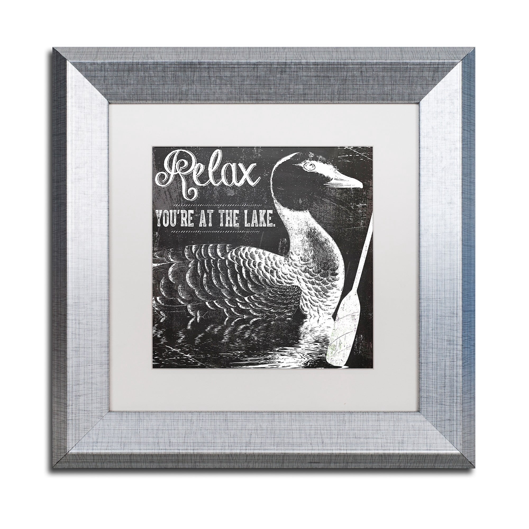 Trademark Fine Art "Lake House IV" Canvas Art by Color Bakery White Matte, Silver Frame