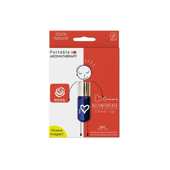 Roll On ROSA - GERANIO - CORAZÓN - Aromaterapia ¡Portable! VN NA