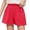 Red, variant on MDUKONU Women's Linen Walking Shorts Soft Cotton Above Knee with Side Pockets Green M