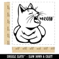 thumbnail image 2 of Sleepy Kitty Yawning Meow Self-Inking Rubber Stamp Ink Stamper - Red Ink - Large 1-1/2 Inch, 2 of 7