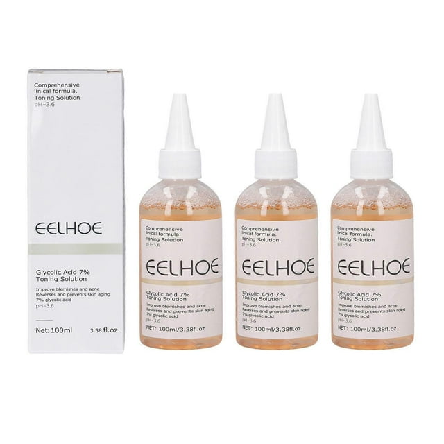 Lot de 3 toniques réparateurs pour le visage de 100 ml, élimine les boutons, estompe les marques, hydrate et nourrit le visage.