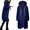 Navy, variant on Women's Jacket Warm Hooded Zip Up Coat Soft Casual Outerwear Lightweight Comfortable Winter Fashion Top