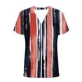 thumbnail image 4 of Zivyakyron Short Sleeve Womens Cardigan Striped Casual Summer Woman Tops Open Front Loose Retro with Pocket Tops, 4 of 5