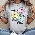 thumbnail image 2 of Happy To See Your Face Smile Face Teacher Back To School T-Shirt Unisex, Sizes S-5XL, Tbun, 2 of 5