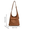 thumbnail image 4 of Bolso Mano Holgado Hobo Hombro para Mujer Correa Ajustable Gamuza Cierre Magnético Sólido Viajes, 4 of 9