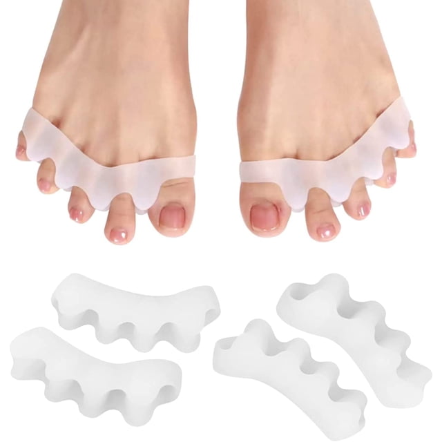 Separador de dedos de los pies de 10 piezas para los dedos de los pies correctos Corrector de dedos de martillo de silicona de yoga para hombres y mujeres Alisadores de dedos correctos para los d
