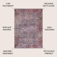 thumbnail image 2 of JONATHAN Y WASHABLE 4 x 6 Area Rug, Victoria Ornate Persian All-Over - Brown/Gray, WSH106A-4, 2 of 2