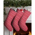 thumbnail image 3 of 3 Pcs Christmas Stockings,Red Christmas Pattern Stockings Christmas,14.8'' Xmas Stockings,Christmas Party Favors,Christmas Party Decorations,Christmas Stockings Personalized, 3 of 5