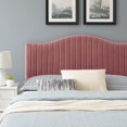 thumbnail image 5 of Tufted Platform Bed Frame, King Size, Velvet, Pink, Modern Contemporary Urban Design, Bedroom Master Guest Suite, 5 of 10