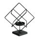 thumbnail image 1 of Candelabro de vela de té, soporte para velas de té, candelabro de metal, soporte para velas para decoración, escritorio, hogar, fiesta, festival Cuadrado negro, 1 of 10