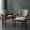 Beige, variant on Beige Upholstered Rubber Wood Arm Chairs / Comfortable Family Dining