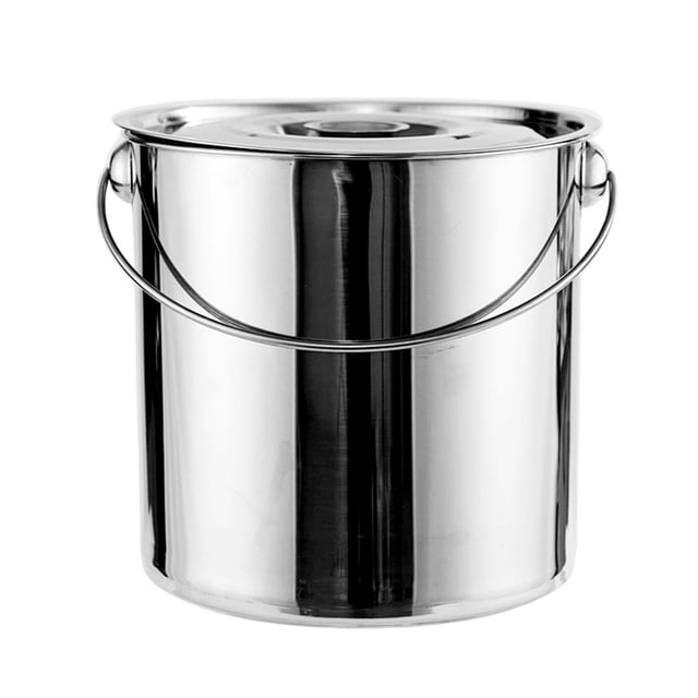 Olla de acero inoxidable para conservas, olla para pasta, cubo de aceite, recipiente para aceite y sopa con 25 litros