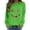 Green, variant on Women Crew Neck Long Sleeve Sweatshirt, Rhinestone Jack-O-Lantern Pumpkin Face Graphic Casual Holiday Pullover Top