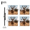 thumbnail image 3 of Square Wall Clock,Deer Standing In Tall Grass With Large Antlers,Silent Non-Ticking Wall Clock Decor for Home Office Kitchen Living Room Bedroom(12inch), 3 of 4