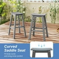 thumbnail image 6 of Costway 29" Patio Bar Stool Set of 2 with Curved Seat & Footrests for Backyard Outdoor Gray, 6 of 7