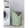 thumbnail image 3 of Spring Laundry Bag, Continuous Floral Pattern Meadow Flowers and Herbs Romantic Nature Print, Basket with Handles Drawstring Closure for Laundromats, 13" x 19", Seafoam and Multicolor, by Ambesonne, 3 of 4