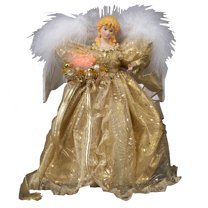 Kurt Adler 12 In. Fiber Optic Gold Angel