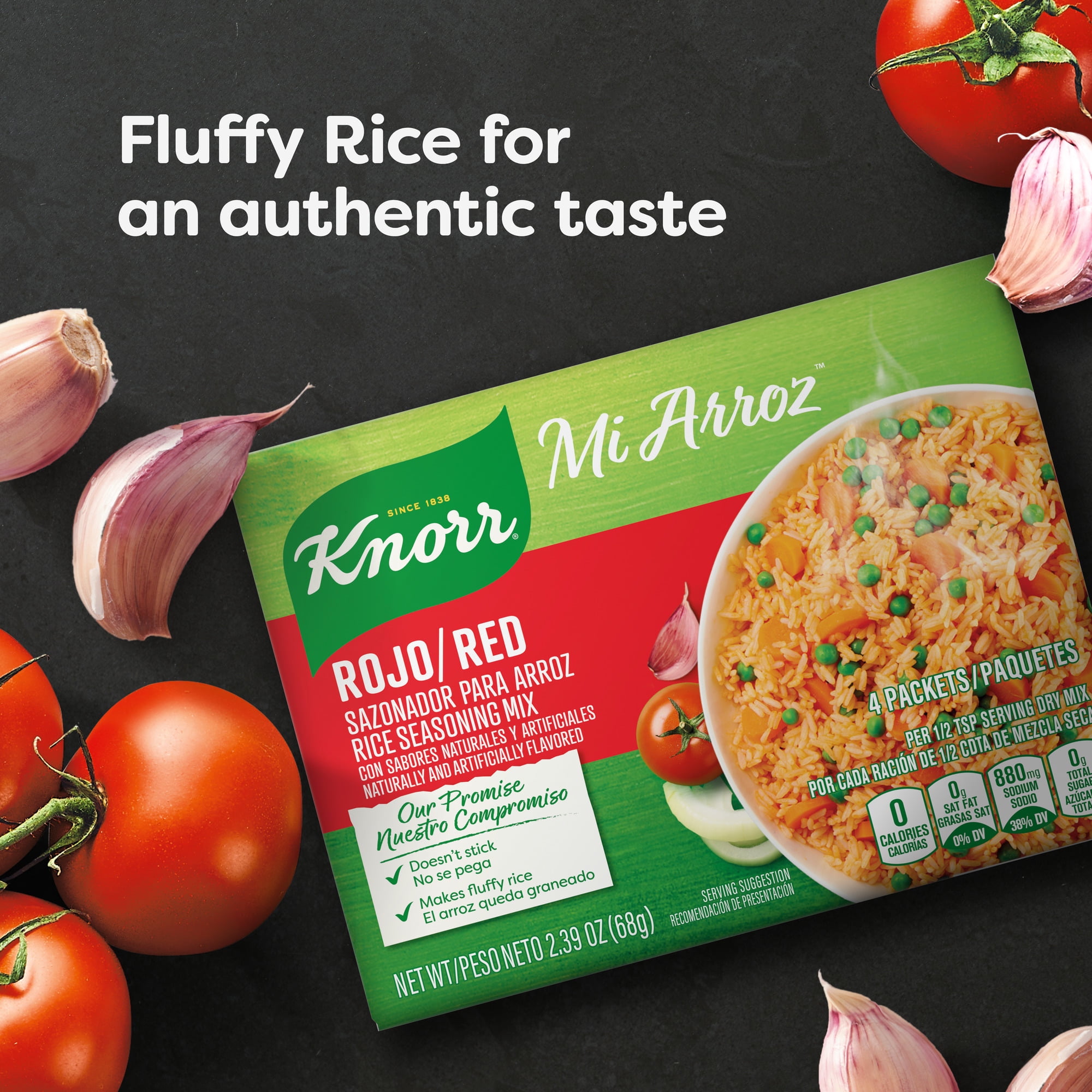 Knorr Rojo Red Rice Seasoning Mix, 2.39 oz 4 Count